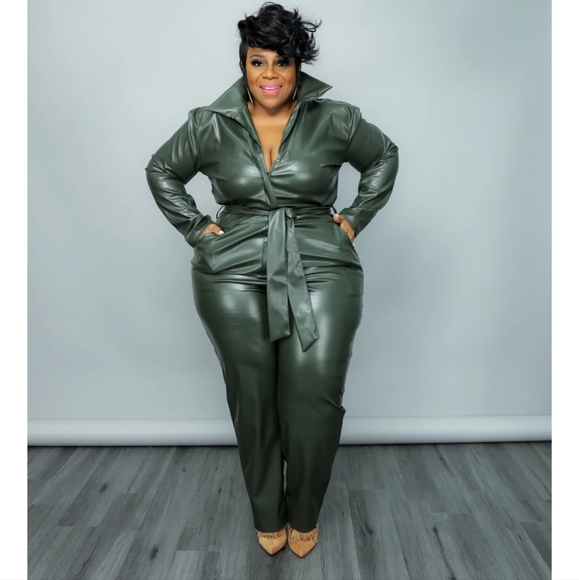 curvaceous Pants - Leather jumpsuit